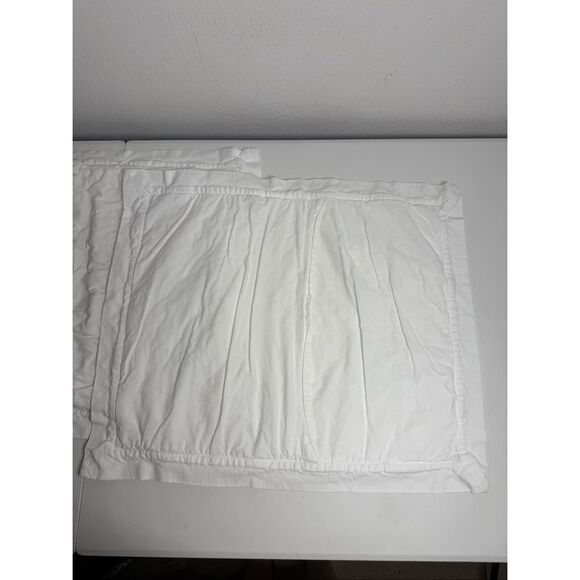Rare Pottery Barn Set of 2 White Standard Pillow Sham Cotton - Picture 7 of 16